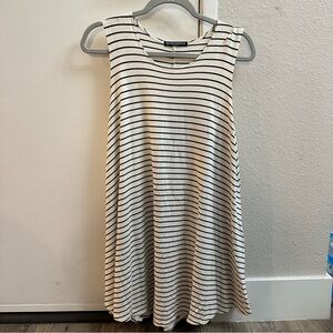 Brandy Melville White & Black striped sleeveless dress